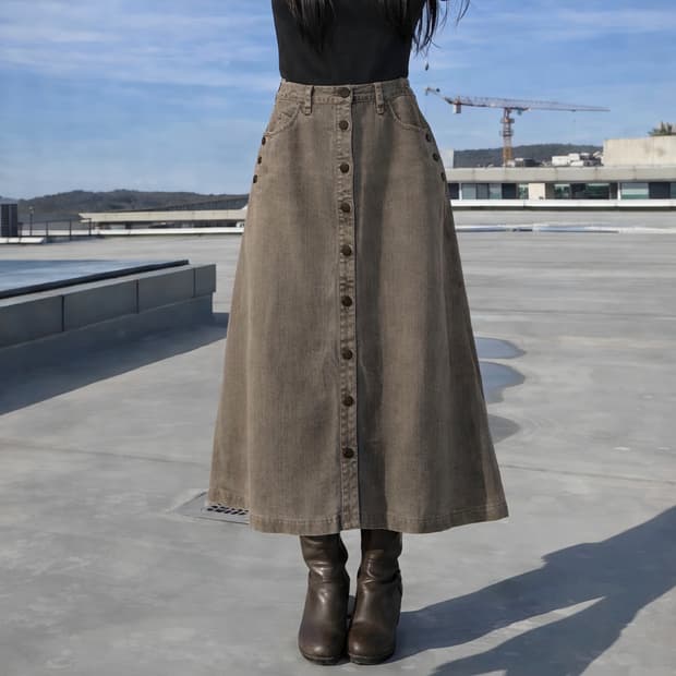 Basic denim skirt 베이직 데님 스커트
