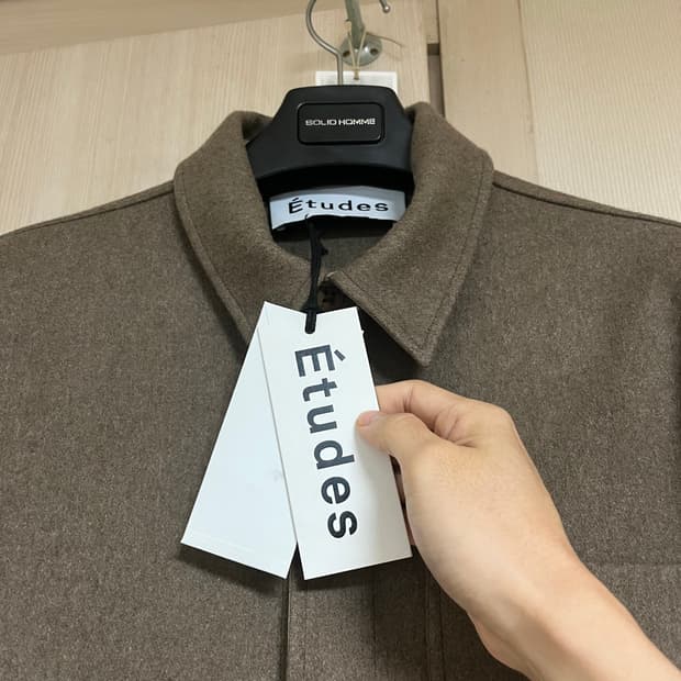 에뛰드 스튜디오 울 핸드메이드 셔츠 자켓