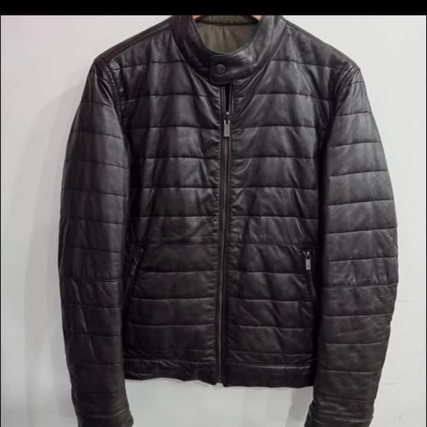구매)) 마시모두띠 리버시블 양가죽 레더 패딩 다운 구해요