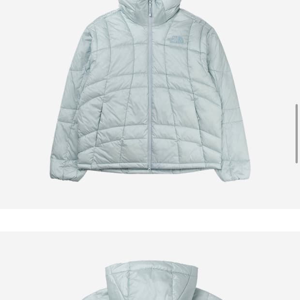 노스페이스 경량패딩 라이트블루 