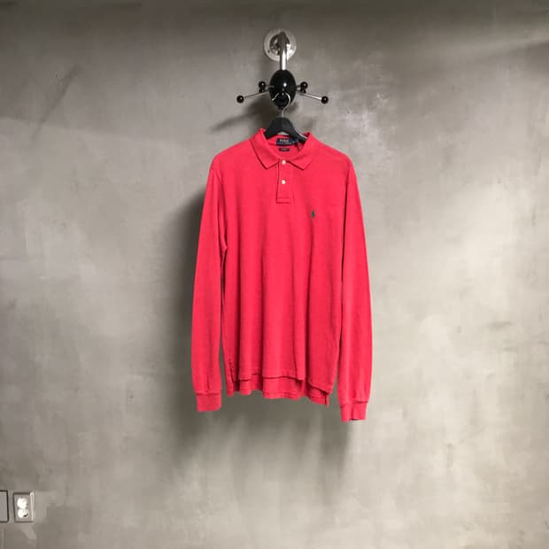 폴로 랄프로렌 PK 긴팔 카라티 레드 L