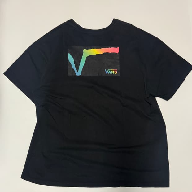 반스 Vans 뒷프린팅 오버핏 반팔 티셔츠 블랙 XL ~ 2XL 블랙