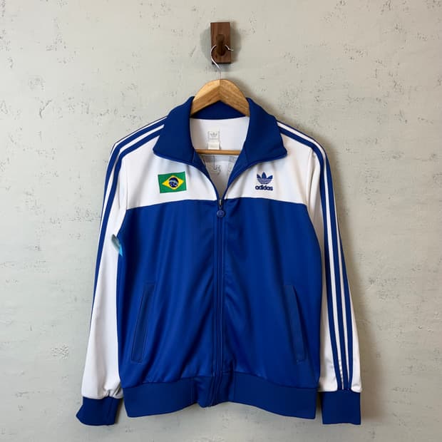 아디다스 빈티지 브라질 트랙탑 화이트 져지