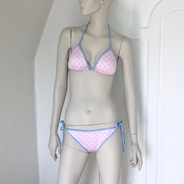 Baby Pink Polka Dot Swim Set bikini