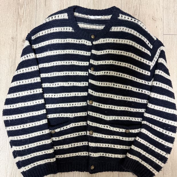 STU 스트라이프 가디건 L