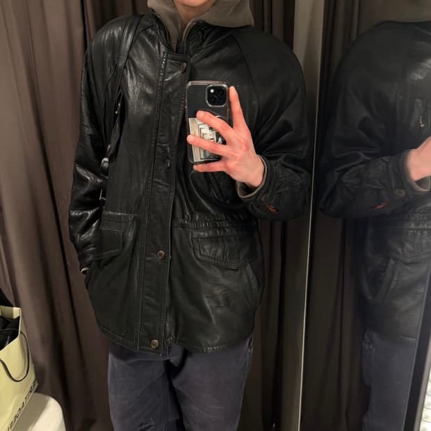 vtg lambskin field jacket