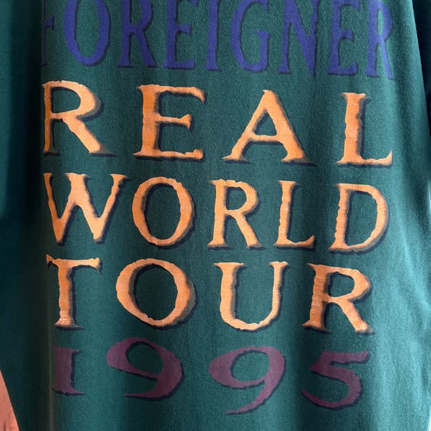1995 Foreigner 투어 티셔츠