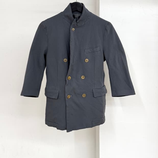 꼼데가르송 블랙 더블 브레스티드 자켓