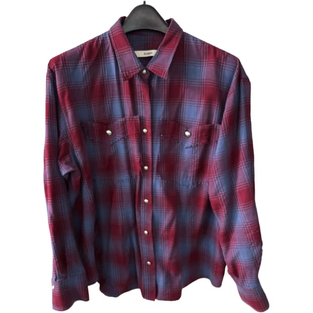 데어드 체크 셔츠 SILVER BUTTON CHECKED SHIRT