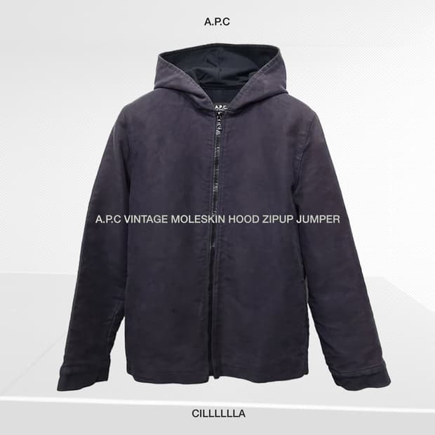 [S] A.P.C 아페쎄 빈티지 몰스킨 후드집업 자켓