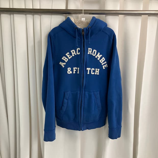 아베크롬비 블루 울프죠 후드집업 L