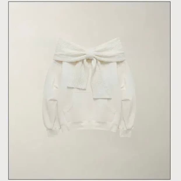 thetis 더티스 리본후드 아이보리 기모ver.