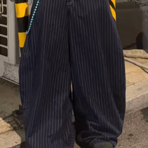 스트라이프 팬츠