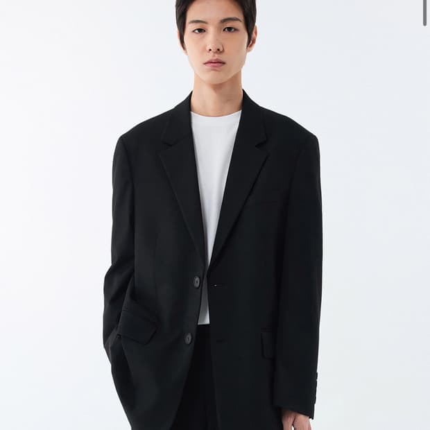 오버사이즈 블레이저 블랙XL(수트 셋업)