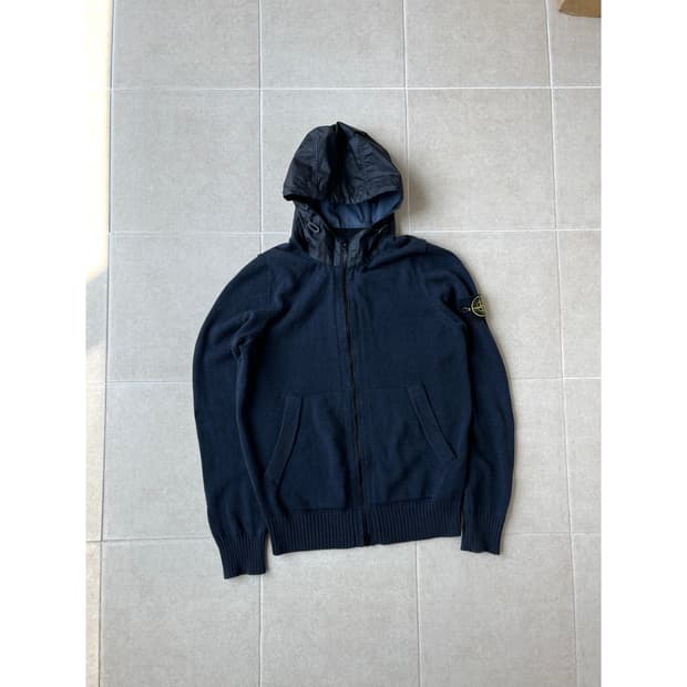 Stone island knit zip hoodie