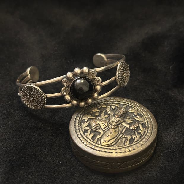 Mexico onyx 925silver bangle