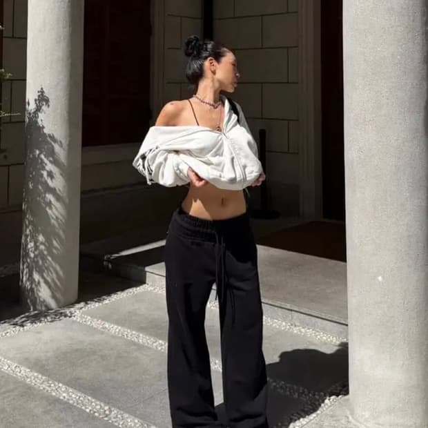 오도어 스킨팬츠 블랙 