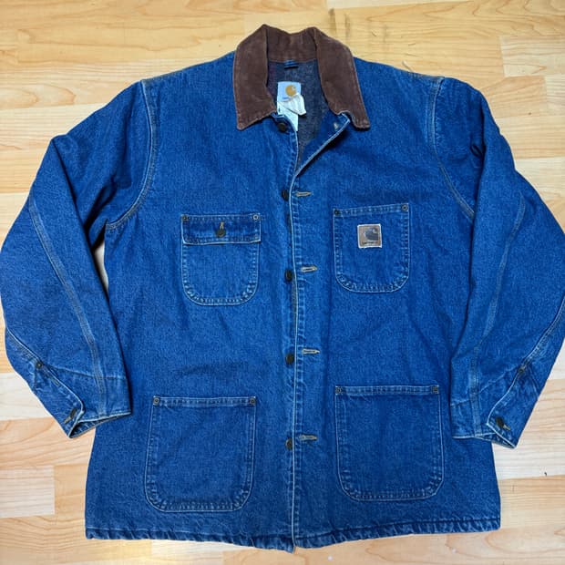 빈티지 칼하트 데님 커버올 초어자켓 105이상