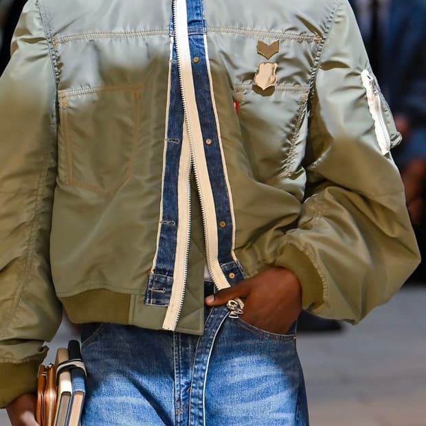 리바이스 x 사카이 나일론 트윌 리버시블 블루종