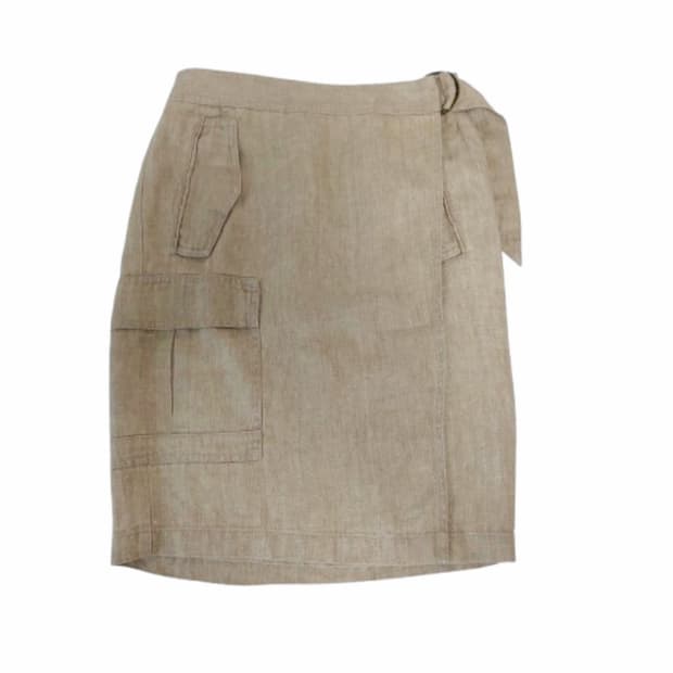 ralph lauren linen wrap skirt