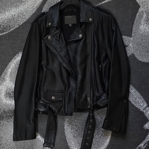 MUUBAA 무바 천연 램스킨 라이더자켓 55 (양가죽)