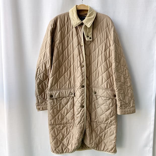 랄프로렌 퀼팅 코트 자켓 베이지 S