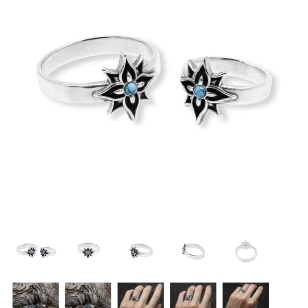 바호스튜디오 small stone mandala ring