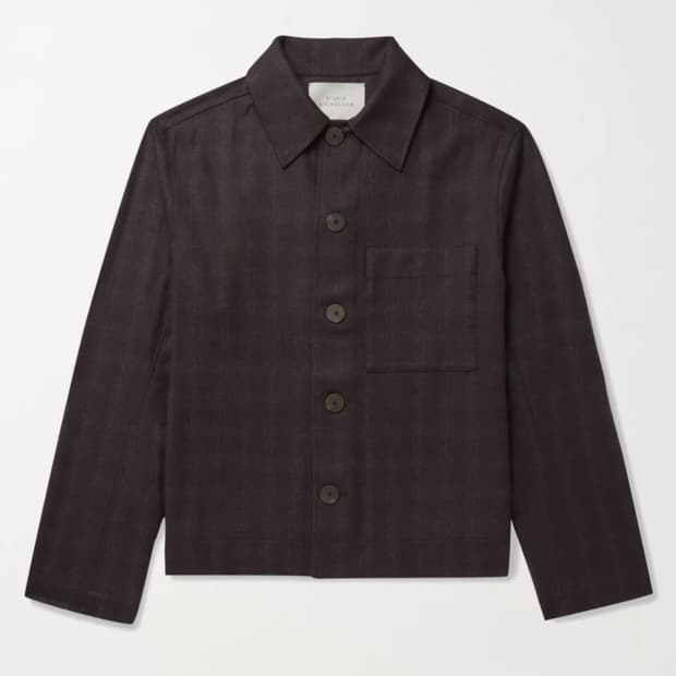 스튜디오니콜슨 미코 체크 오버셔츠 자켓 M