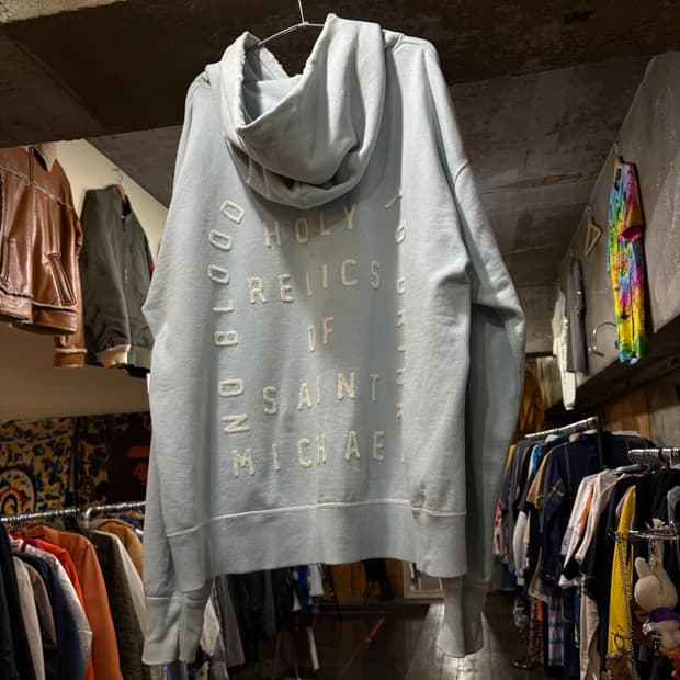 SAINT MICHAEL 세인트 미카엘 펠트 후드 티셔츠
