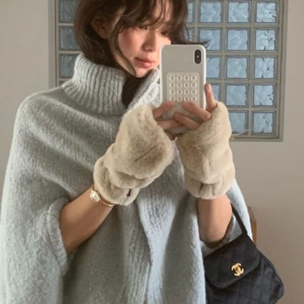 파르벵 산타 울 케이프 아이스블루