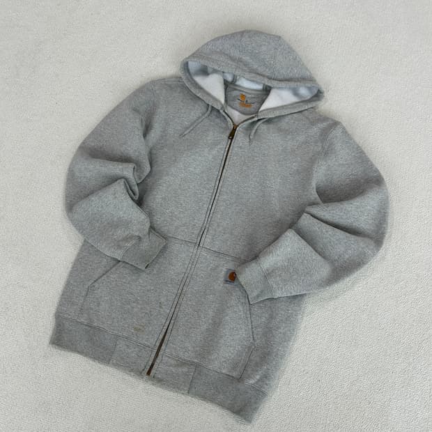 칼하트 그레이 기모 후드집업