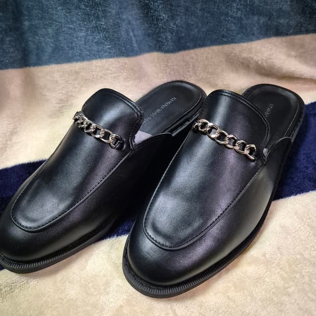 KONNEMA CLU 블랙 뮬 블로퍼 슬리퍼 260