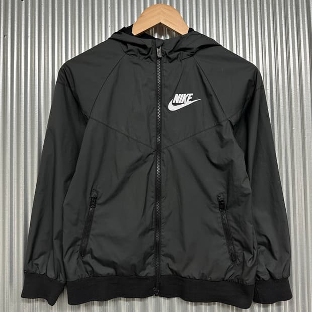 [M/키즈] NIKE 나이키 윈드러너 후드 바람막이 자켓 블랙
