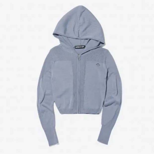 미스치프 롬버스 니티드 후드 그레이시블루 m