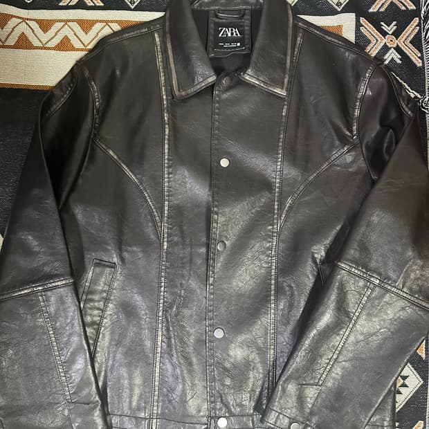 자라 웨스턴 가죽 자켓
