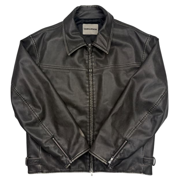 인사일러스 워시드 에코 레더 자켓 L