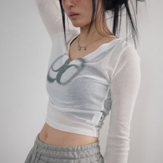 애즈온 시스루 롱슬리브