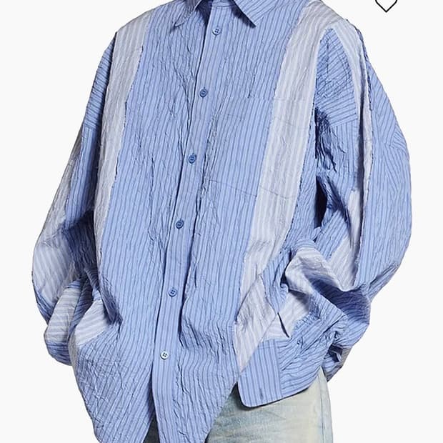 Balenciaga DIY sky blue shirt size2