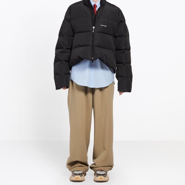 발렌시아가 og c컬 패딩 블랙 46사이즈