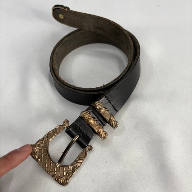 빈티지 웨스턴 콜드 버클 벨트