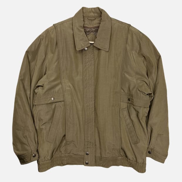 khaki lining vintage blouson jacket