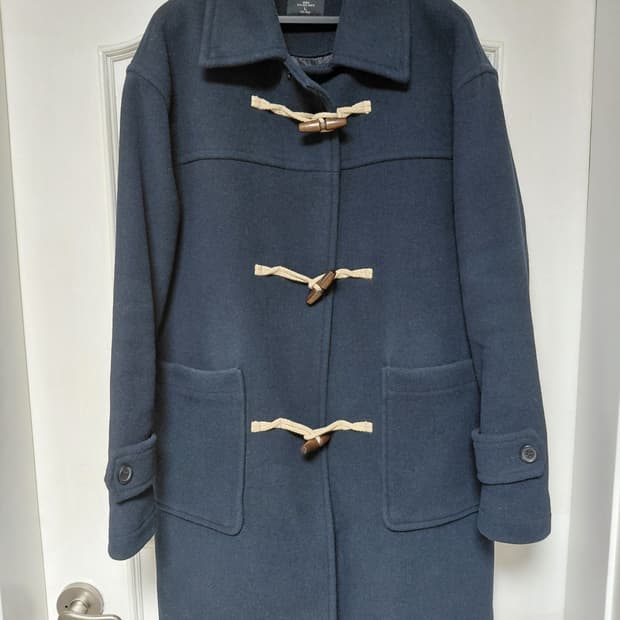 스파오 네이비 떡볶이 코트 L