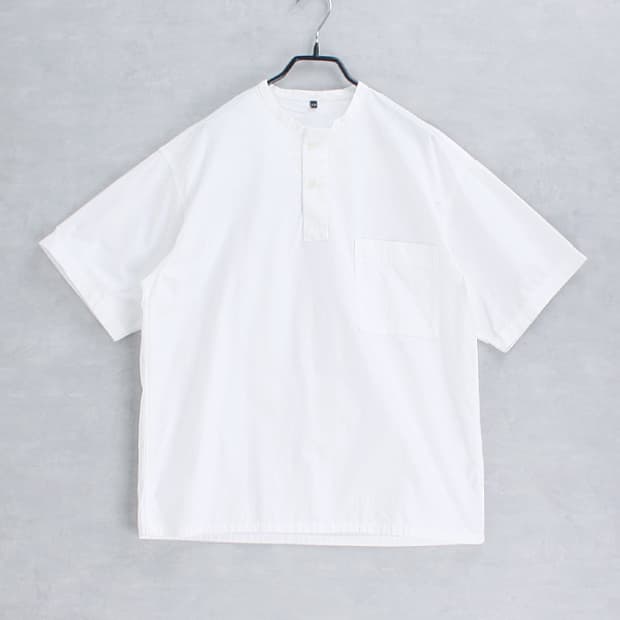 MUJI 無印良品 _ band collar pullover shirt