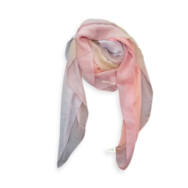 마리끌레르 핑크&블루 믹스 실크 스카프 