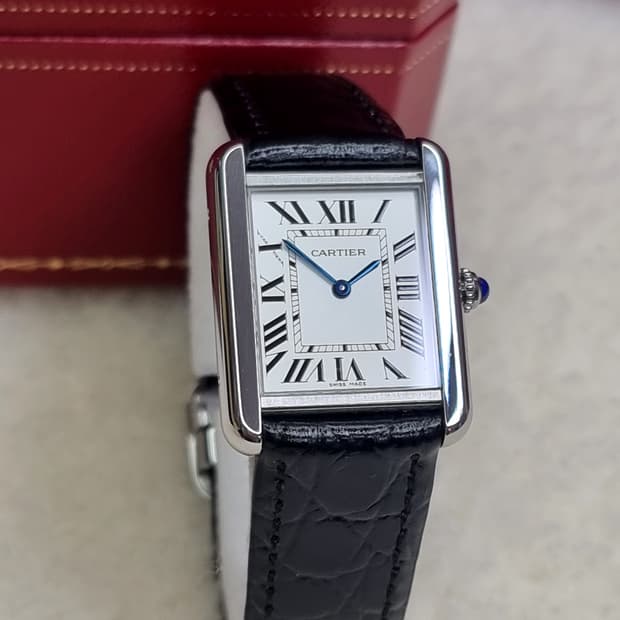[까르띠에 풀세트] 탱크솔로 스틸 SM 시계 (남녀공용) 08년식