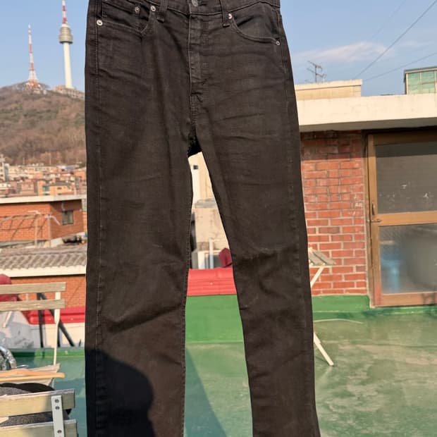 리바이스 부츠컷 블랙진