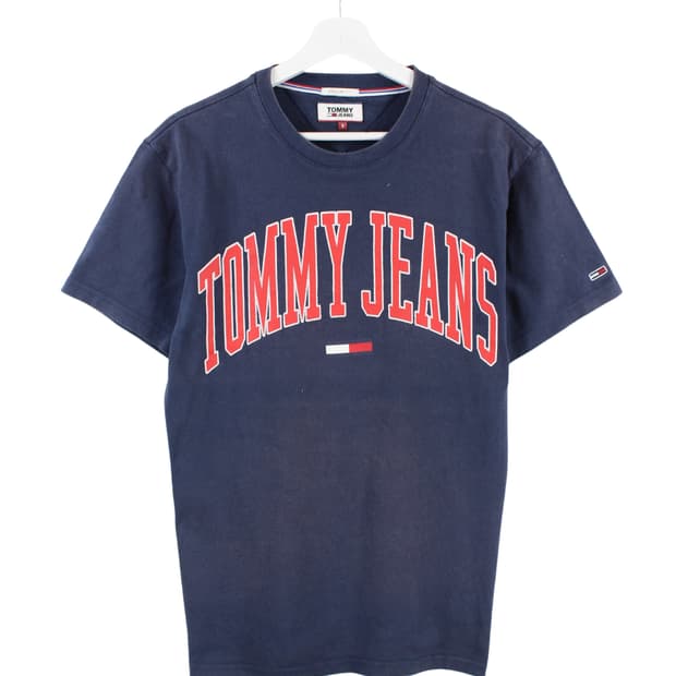 타미진스 fading logo navy tshirt