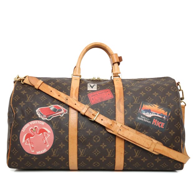 루이비통 월드투어 키폴 50 반둘리에 모노 여행가방 킵올