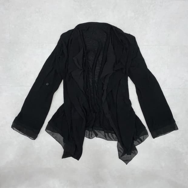 Sheer draped cardigan