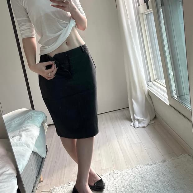 Ralph Lauren Charcoal Midi Skirt